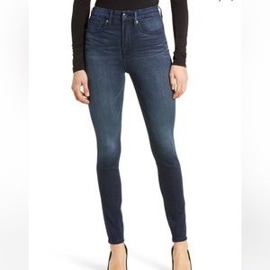 Good American Good Legs High Waist Ankle Skinny Jeans Blue600 Size 10 / 30